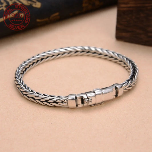 Sterling Silver Lock Bracelet