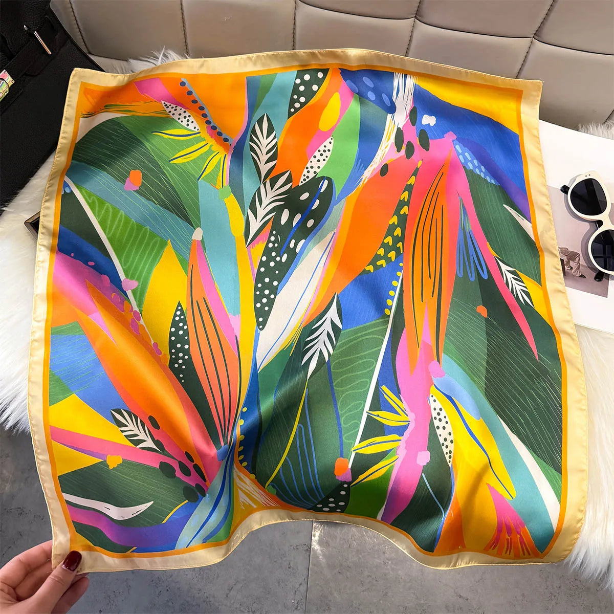 Fruit Print Korean Square Scarf