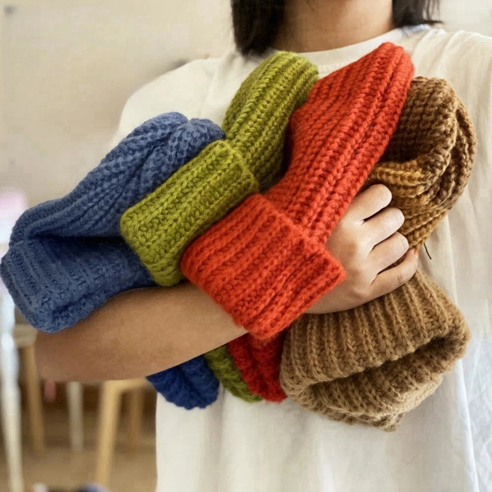 Knit Wool Blend Beanie