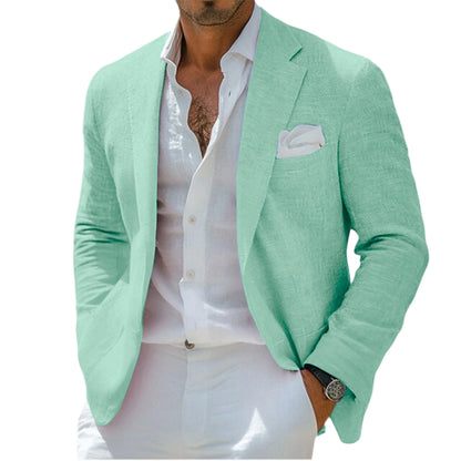 Linen Notch-Lapel Slim Sport Coat