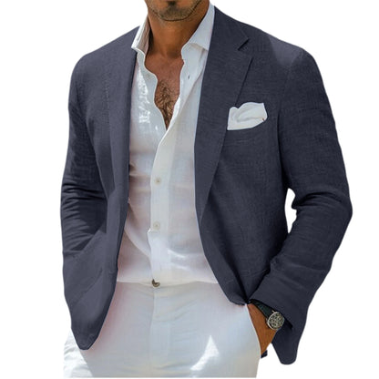 Linen Notch-Lapel Slim Sport Coat