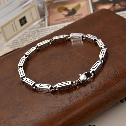 Vintage Sterling Silver Lock Bracelet