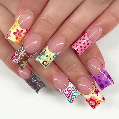Glossy French Press On Nails
