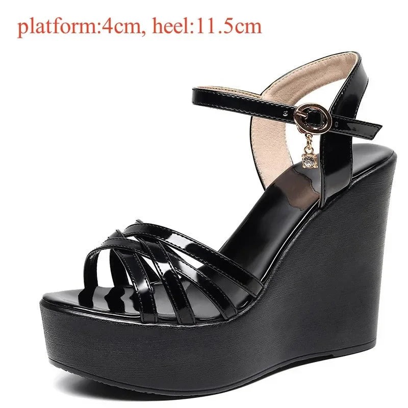 Ankle-Wrap Platform Sandals