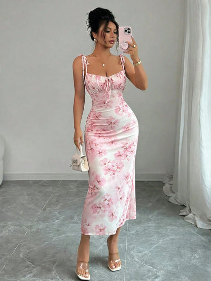 Floral Fishtail Maxi Skirt