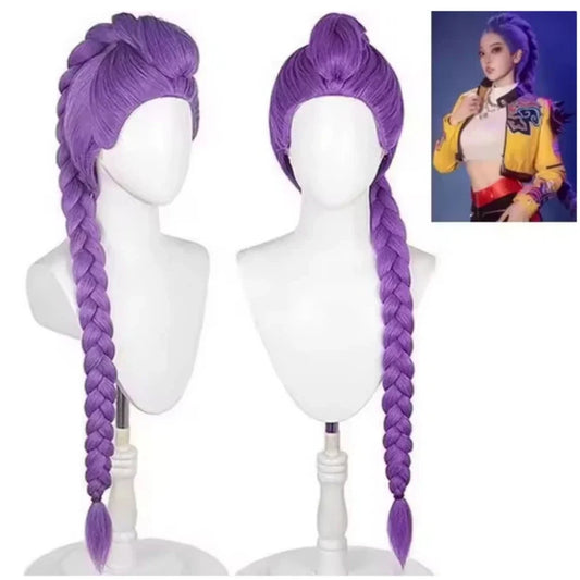 Kpop Rumi Purple Cosplay Wig Halloween