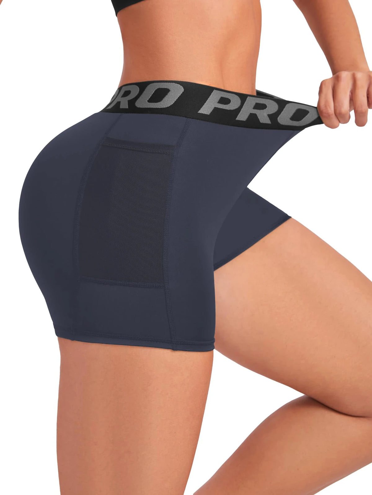 Letter Waistband Sports Shorts