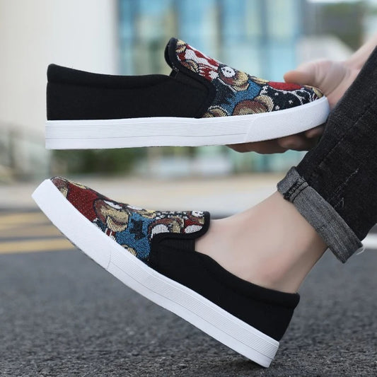 Slip-On Round-Toe Casual Sneakers