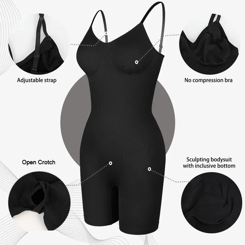 Miss Moly Bodysuit for Women Tummy Control Shapewear Sculpting Shorts Body Shaper Slimming Lingerie Butt Lifter Soft Underwear