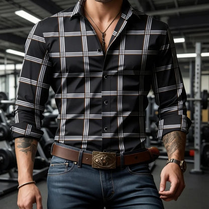 Casual Stretch Button Shirt