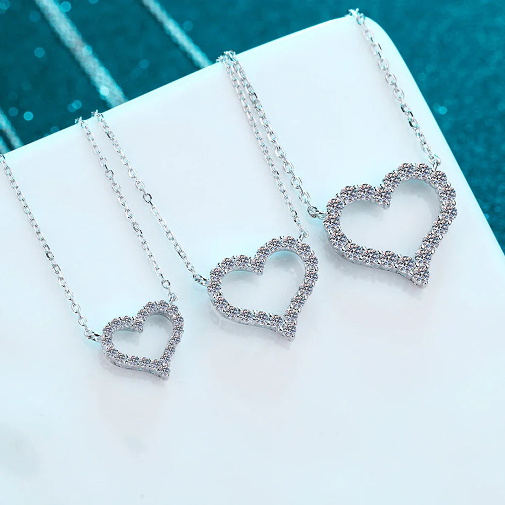 Moissanite Heart Necklace
