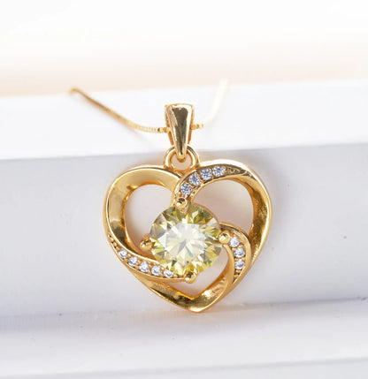 Moissanite Heart Necklace