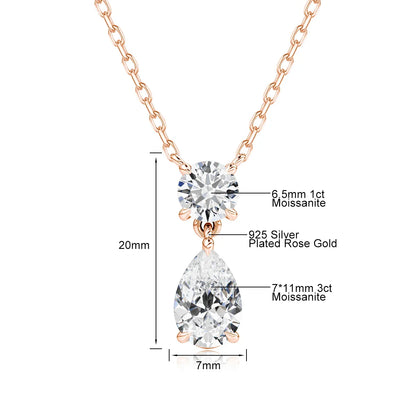 Pear Moissanite Pendant