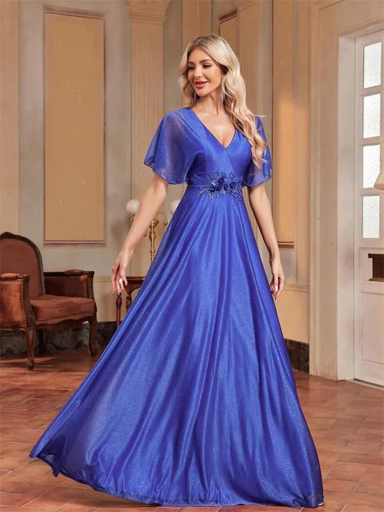 Floral Chiffon Gown