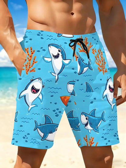 Crime Scene Rose Print Swim Trunks