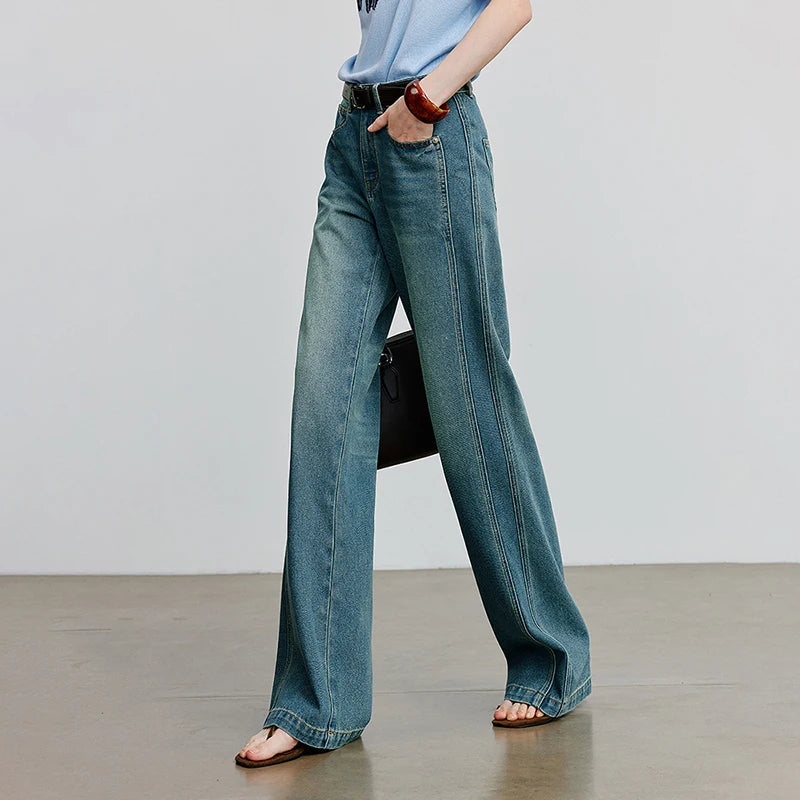 Toyouth Puff Splicing Jeans