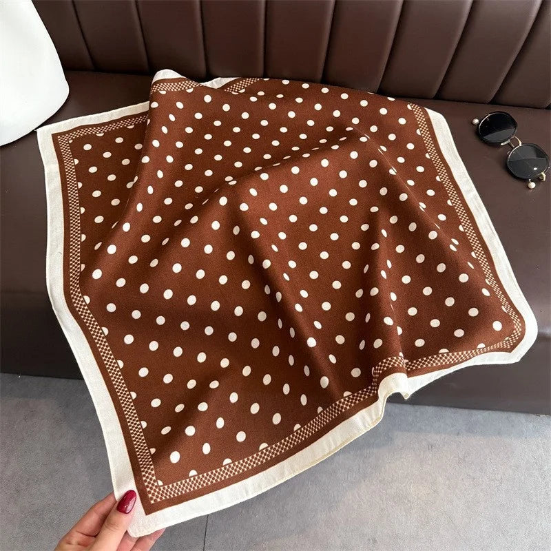 Pink Star Print Square Scarf