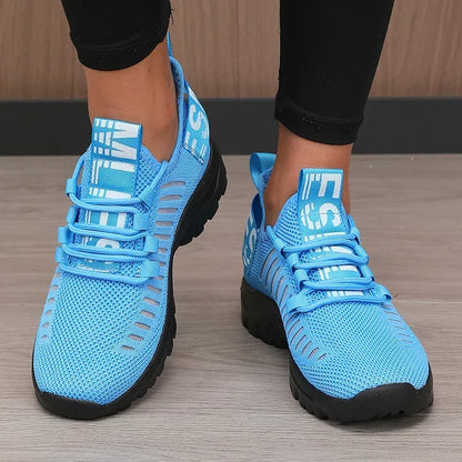 Cushioned Mesh Running Sneakers