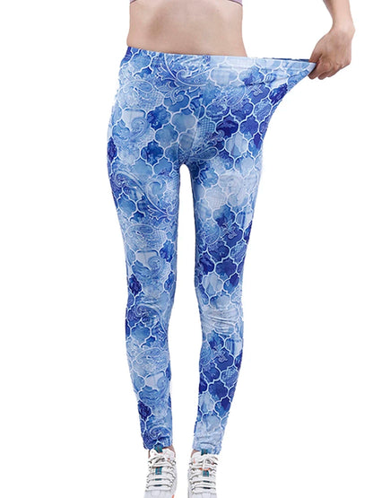 Floral Print High-Waist Jeggings
