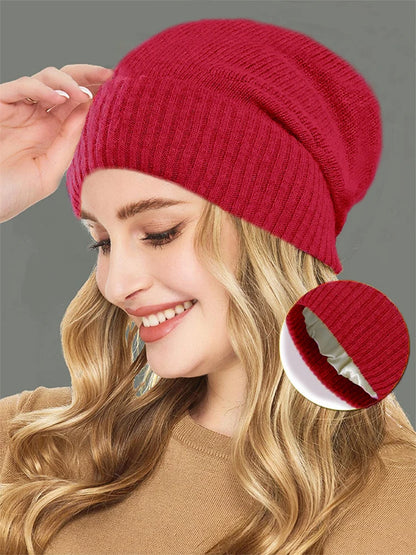 Satin-Lined Cashmere Beanie