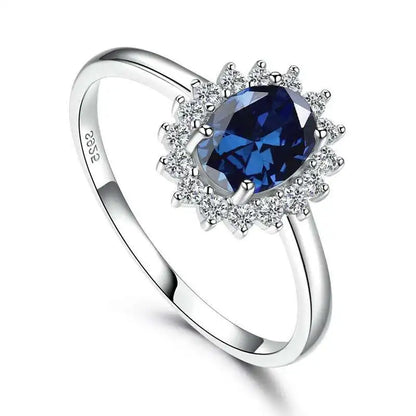 Floral Topaz Zircon Ring