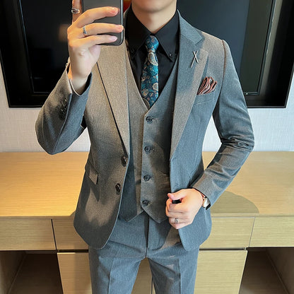 Three-Piece Casual Wedding Business Suit