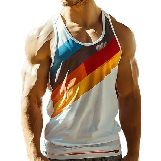 Colorful Stripe Oversized Tank Top