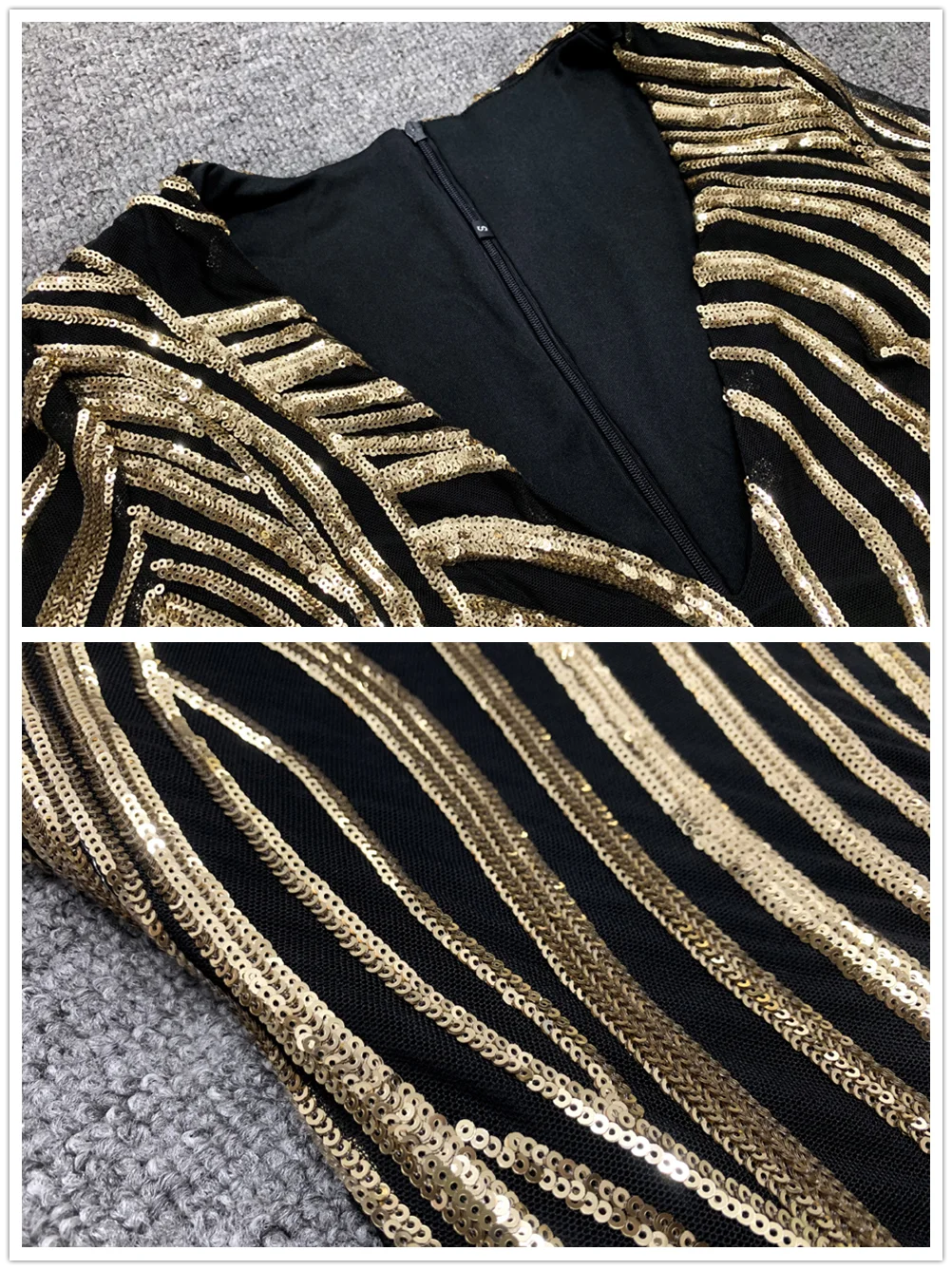 Geometric Sequin Dress