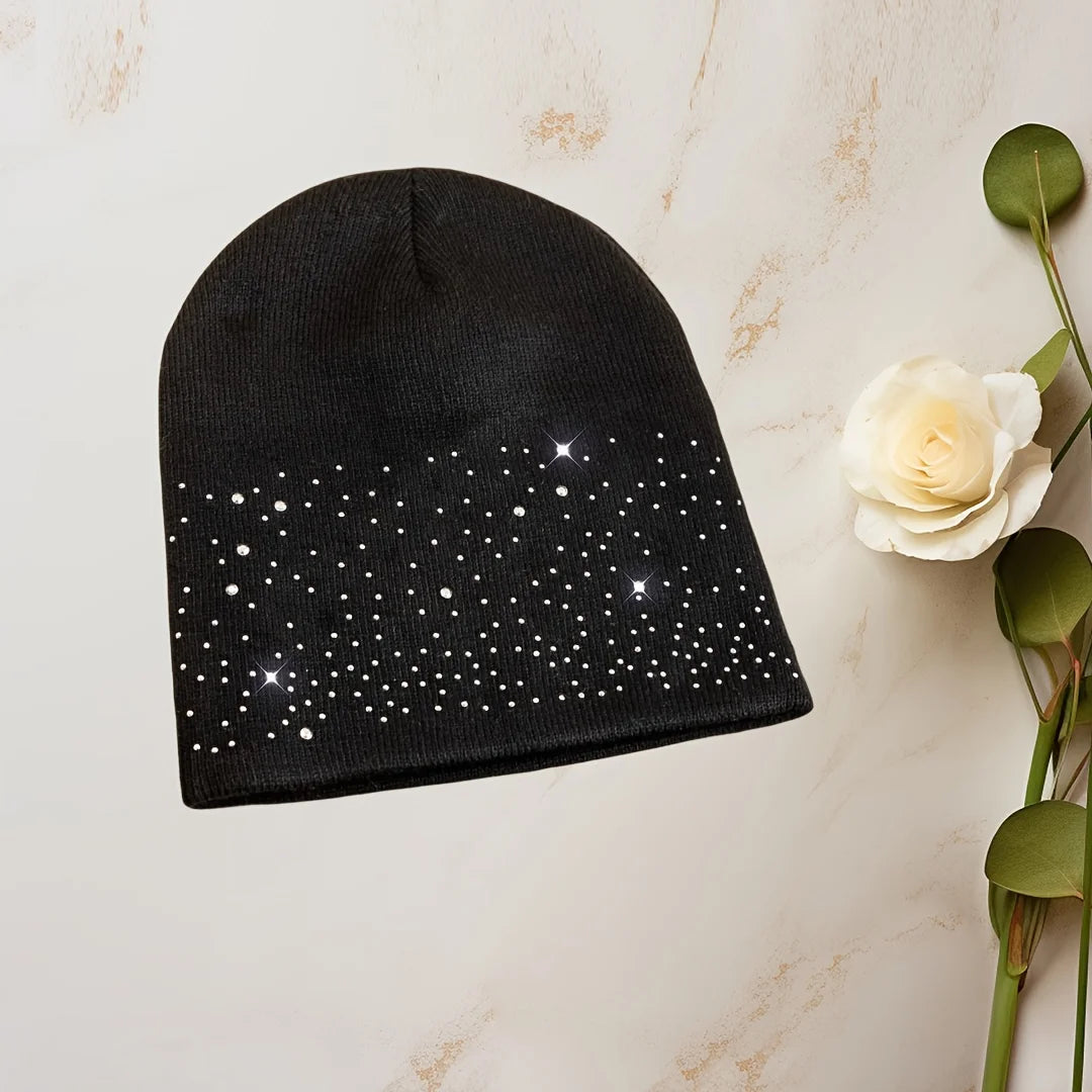Rhinestone Studded Beanie