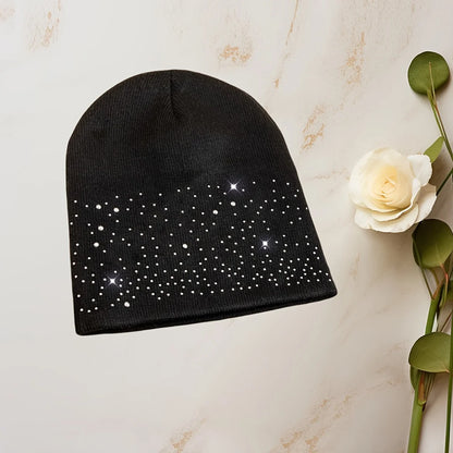 Rhinestone Studded Beanie