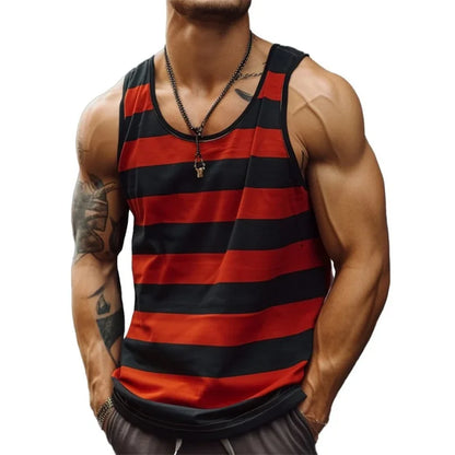 Color Block Striped Tank Top