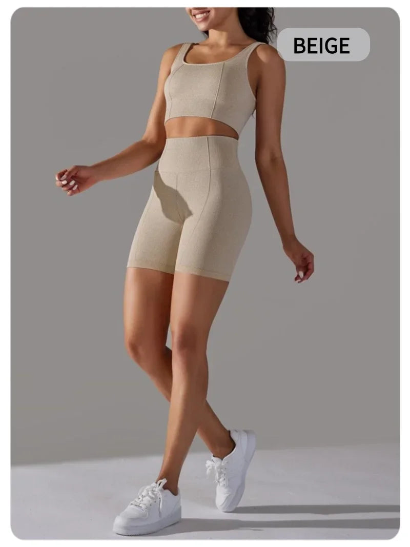 Seamless Crop Top Tracksuit
