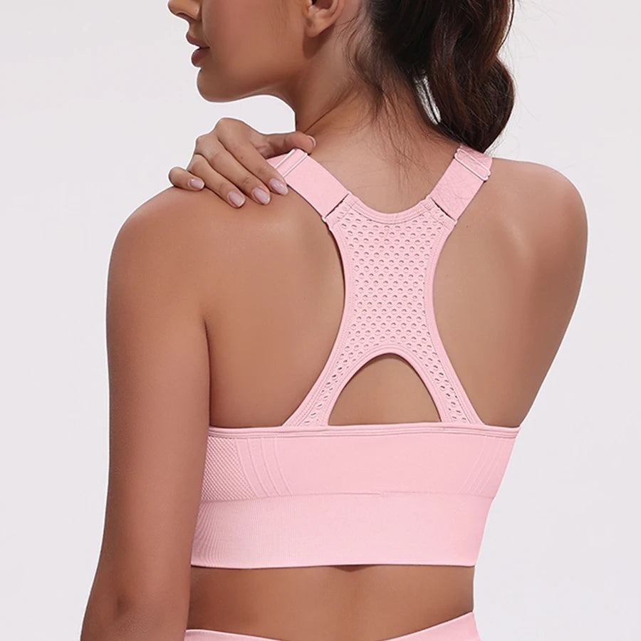 Hollow-Out Backless Sports Bra