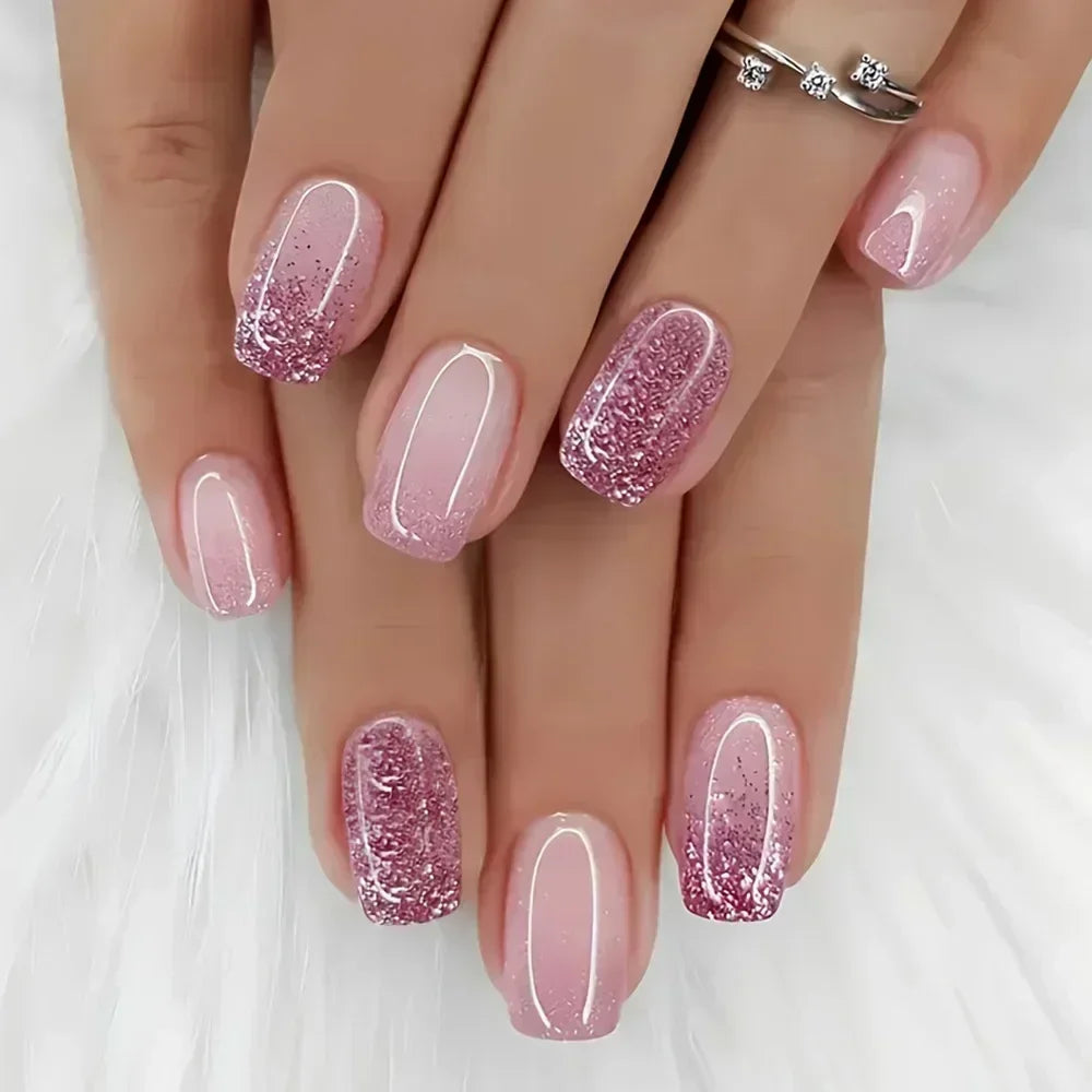 Glitter Coffin Press On Nails