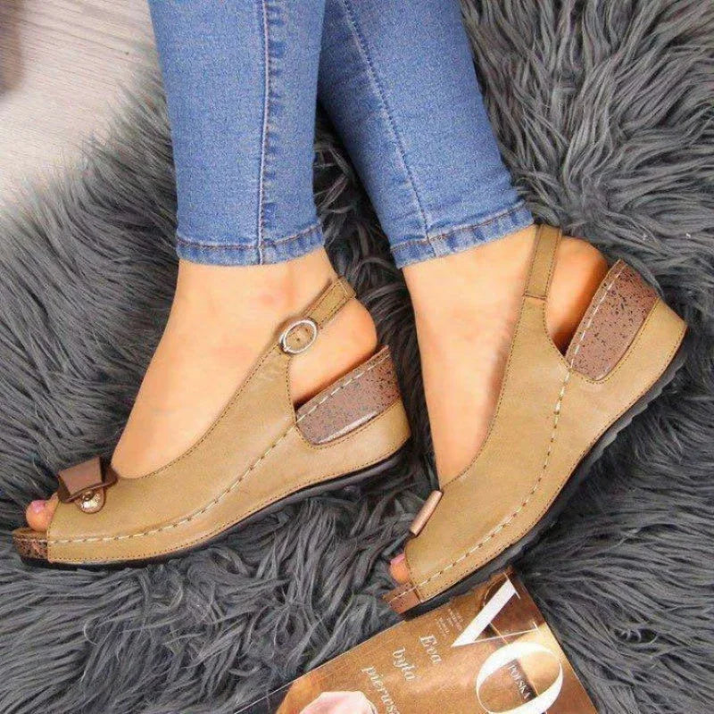 Peep Toe Buckle Sandals