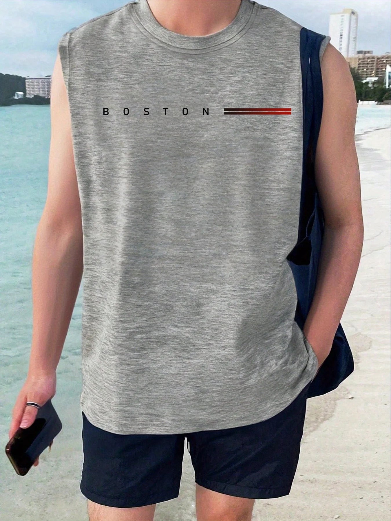 Cotton Round-Neck Sleeveless Vest