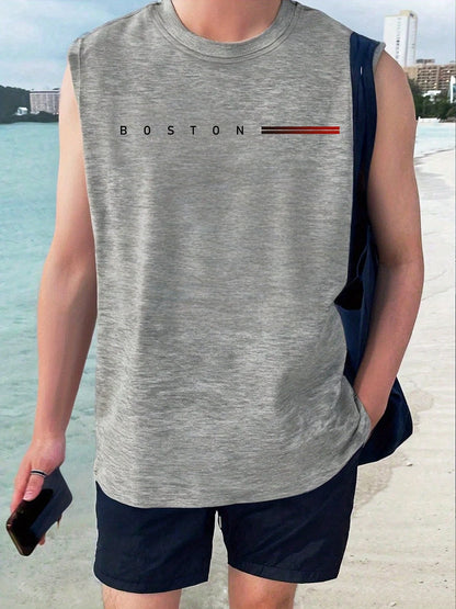 Cotton Round-Neck Sleeveless Vest