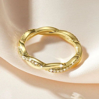 Moissanite Gold Bonded Ring
