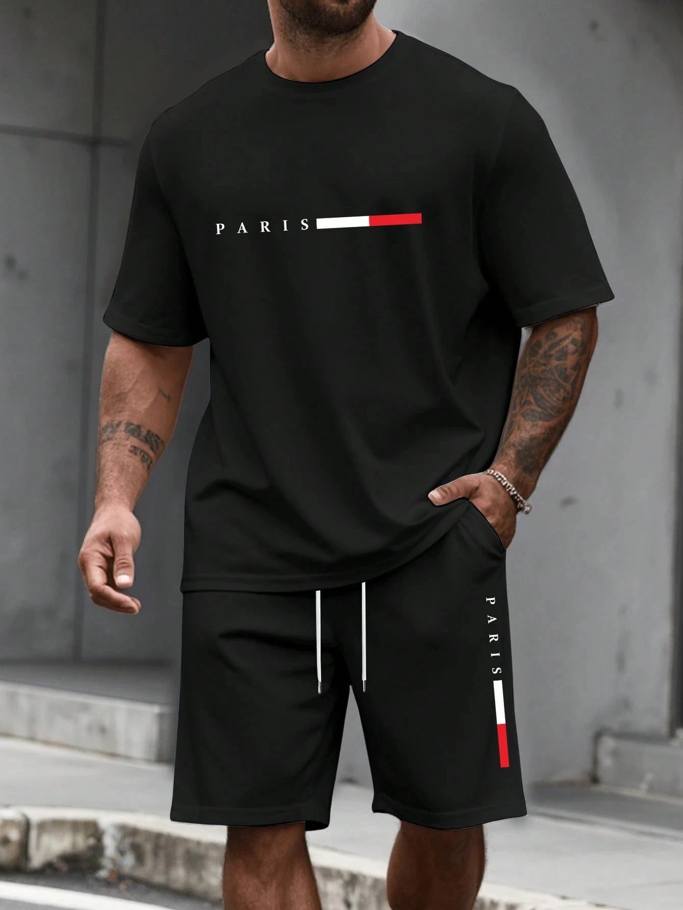 O-Neck Running Tracksuit Two-Piece Set