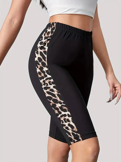 Leopard Print Sports Shorts