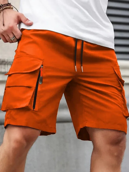 Multi-Pocket Overalls Cargo Shorts