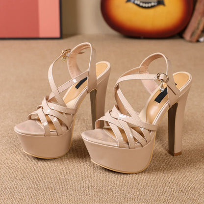 Cross-Strap Platform Heels