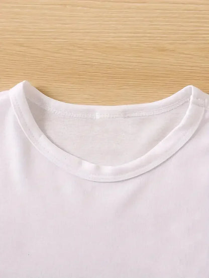 Bear Print Crew-Neck T-Shirt