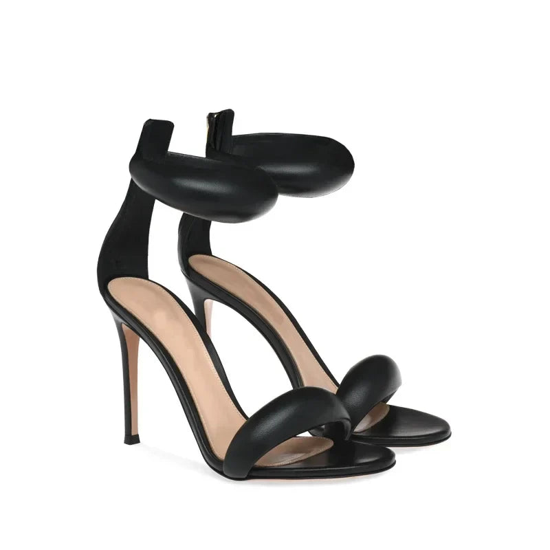 Gold Slim Heel Sandals