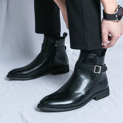 Leather Waterproof Riding Boots