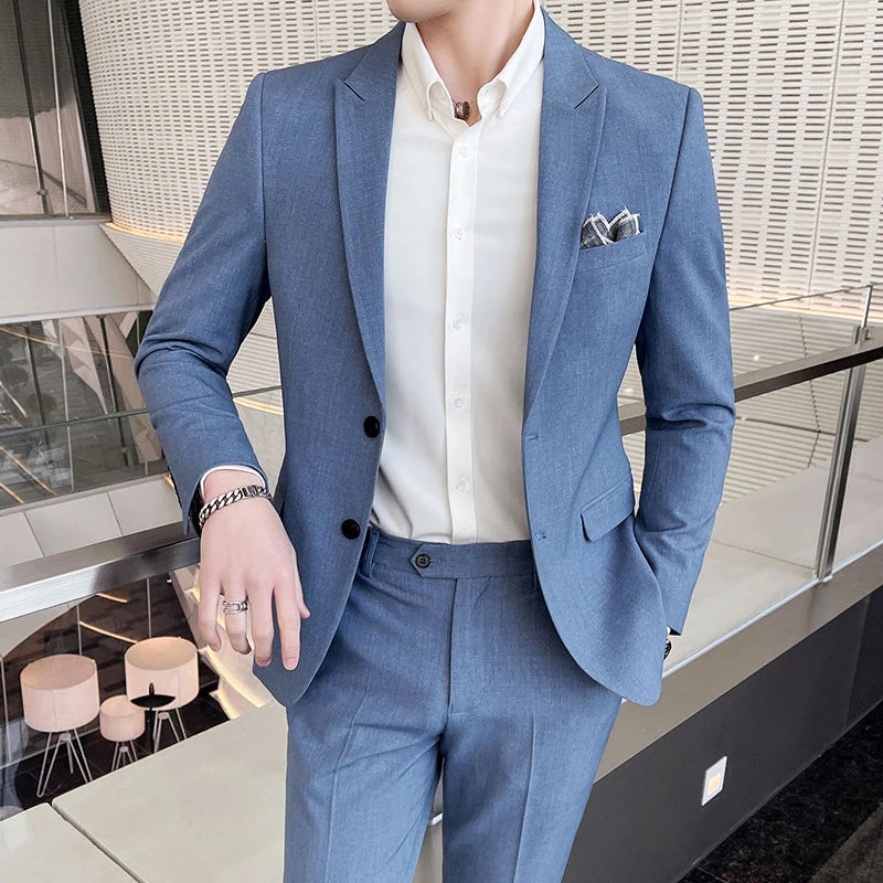 Slim-Fit Wedding Business Suit Set
