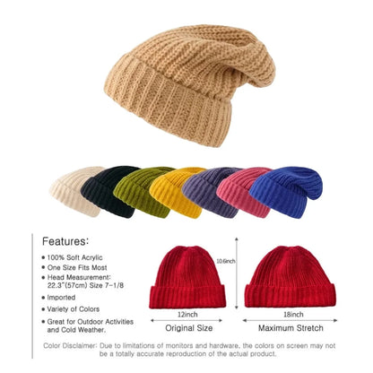 Knit Wool Blend Beanie