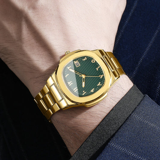 Square Calendar Quartz Watch