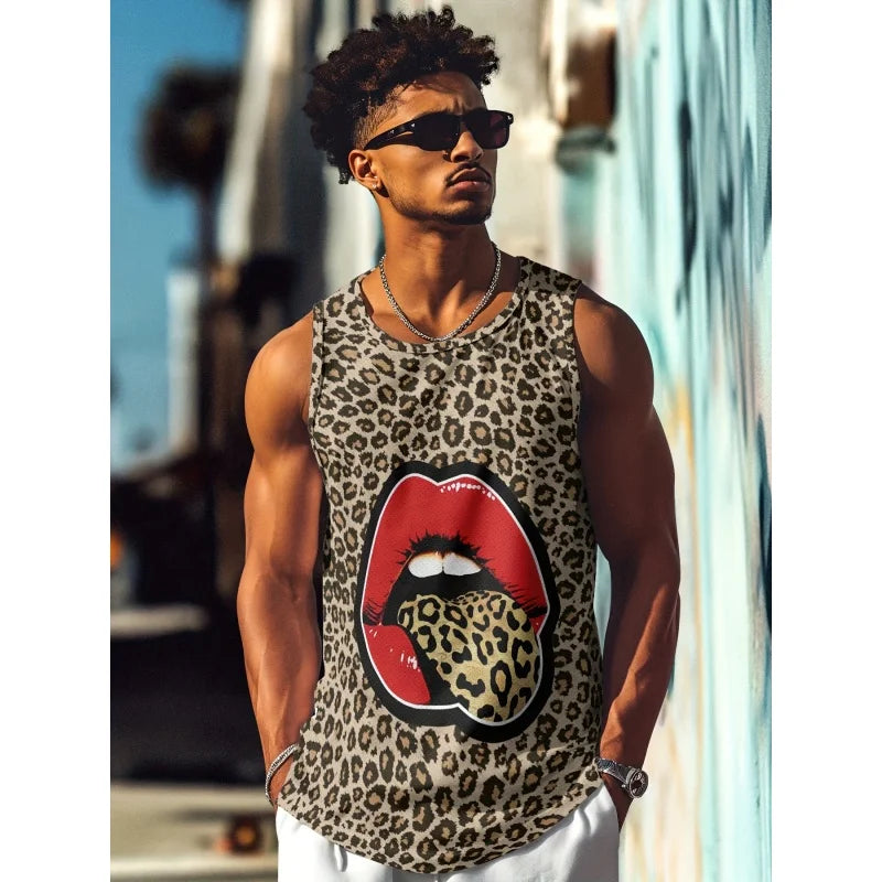 Leopard Ethnic Streetwear Tank Top