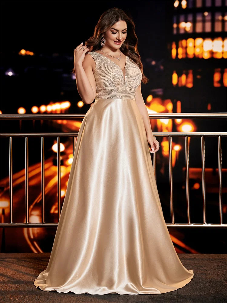 Satin Evening Gown